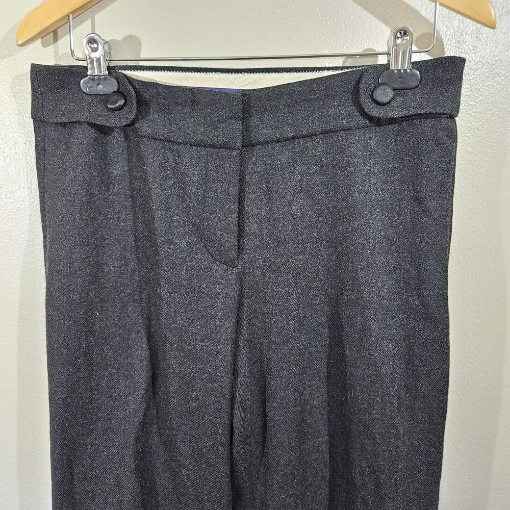 J Crew Women's Size 6 Favorite Fit Gray Wool Wide Leg Tweed Pants Career Classic